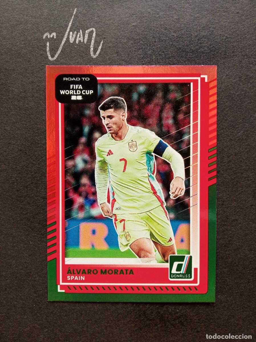 Cromos de Futebol: 18 PARALELA RED & GREEN MORATA ESPA&Ntilde;A COMO ⚽ PANINI &reg; DONRUSS ROAD FIFA WORLD CUP 2026 25 26 NUEVO