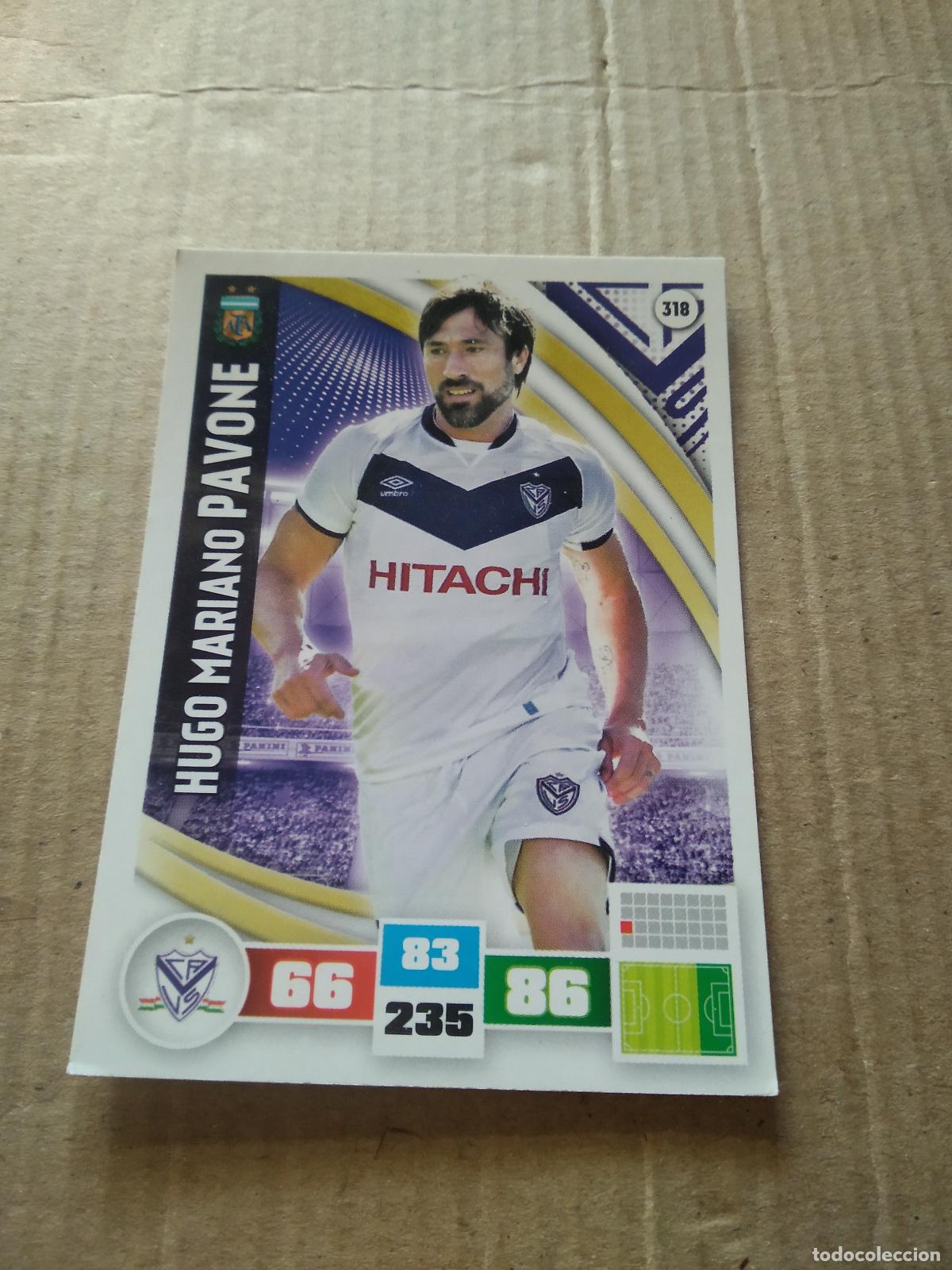 Football Stickers: 318 HUGO MARIANO PAVONE VELEZ CROMO FUTBOL ARGENTINO PANINI LIGA ARGENTINA 2017 ADRENALYN