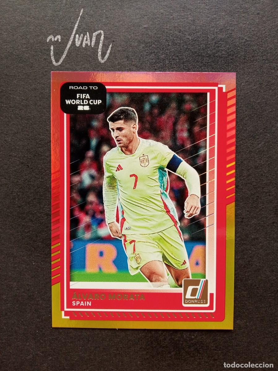 Cromos de F&uacute;tbol: N&ordm; 18 PARALELA RED & GOLD MORATA ESPA&Ntilde;A COMO ⚽ PANINI &reg; DONRUSS ROAD FIFA WORLD CUP 2026 25 26 NUEVO