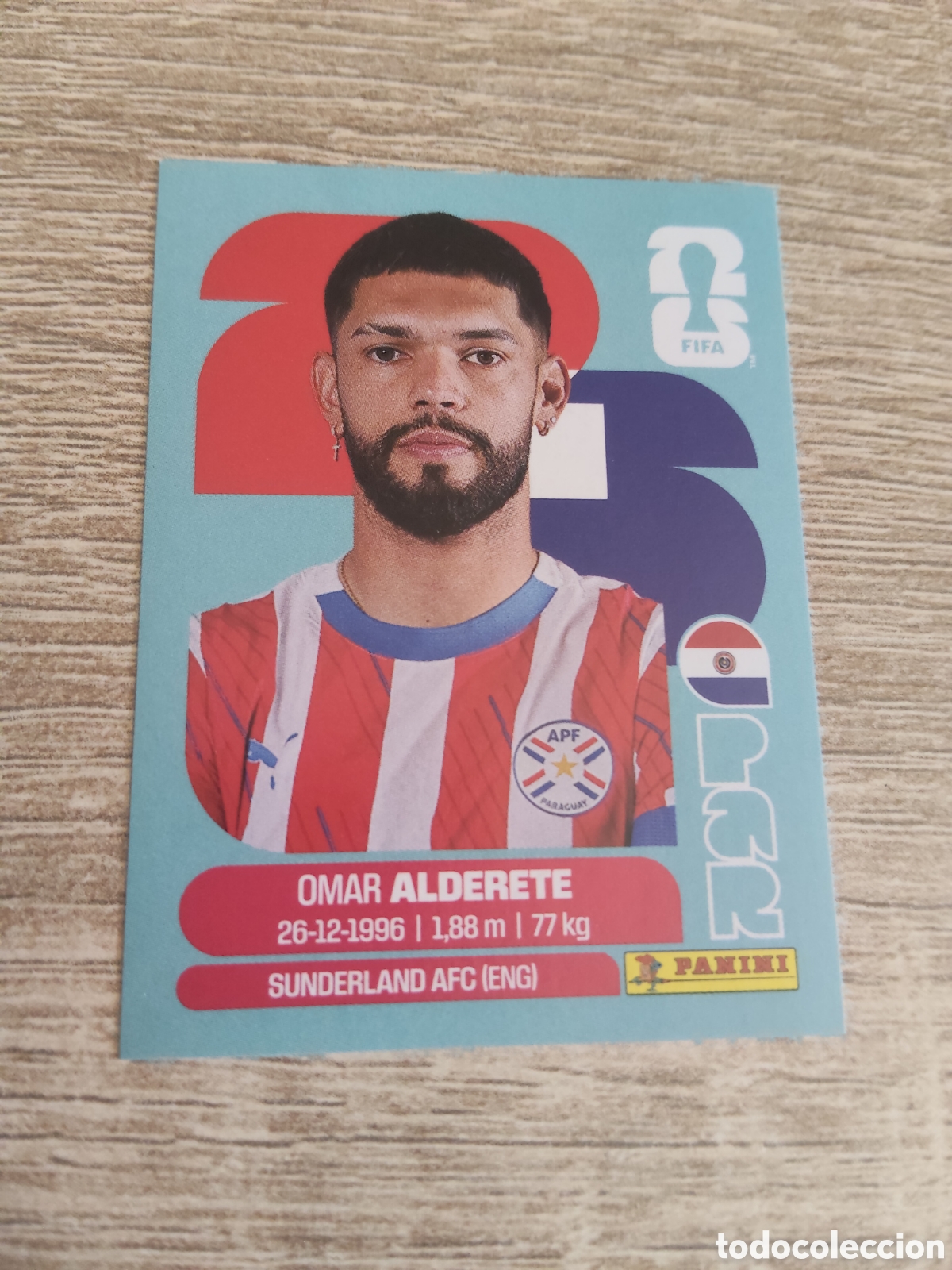 Cromos de F&uacute;tbol: Panini mundial 2026 PAR 7 Omar Alderete Paraguay