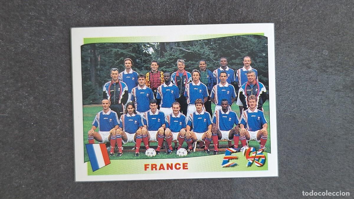 Cromos de F&uacute;tbol: L2 EQUIPO SELECCION FRANCIA 176 EUROCOPA 1996 EURO 96 PANINI NUNCA PEGADO SIN PEGAR