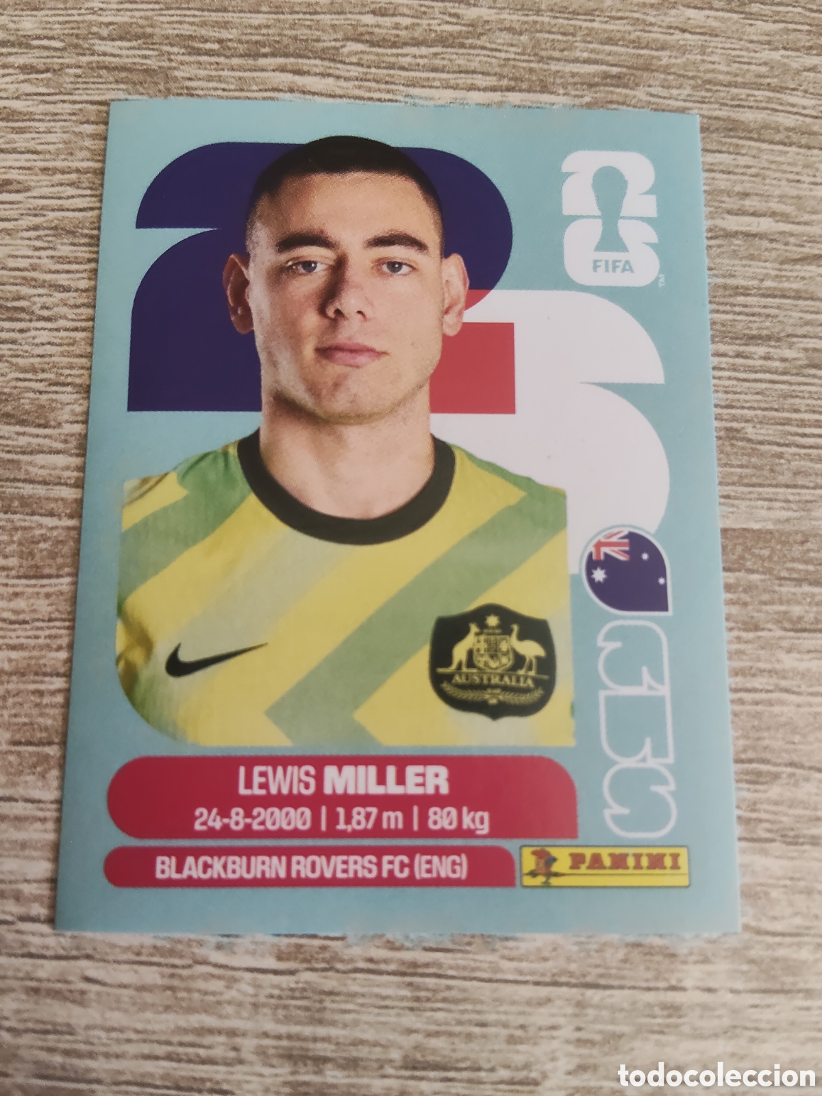 Cartes &agrave; collectionner de Football: Panini mundial 2026 AUS 9 Lewis Miller Australia