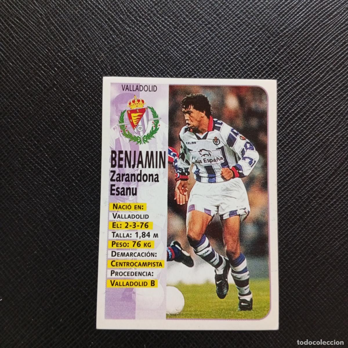 Football Stickers: 212 BENJAMIN VALLADOLID PANINI 1998 1999 CROMO FUTBOL LIGA 98 99 - SIN PEGAR - A67 PG424