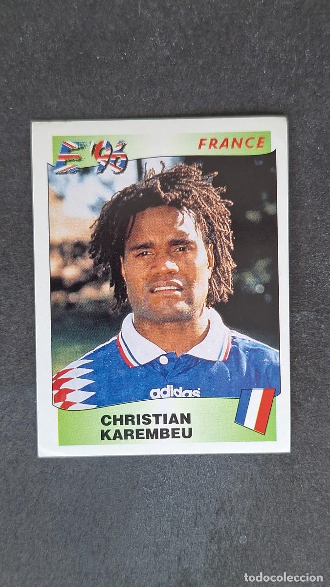 Football Stickers: L2 CHRISTIAN KAREMBEU SELECCION FRANCIA 185 EUROCOPA 1996 EURO 96 PANINI NUNCA PEGADO SIN PEGAR