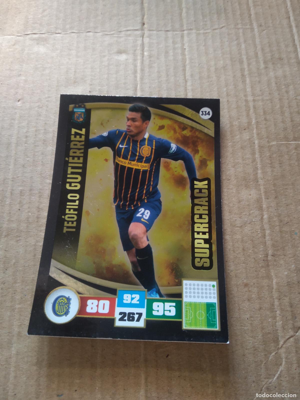Cartes &agrave; collectionner de Football: 334 TEOFILO GUTIERREZ ROSARIO CENTRAL CROMO FUTBOL ARGENTINO PANINI LIGA ARGENTINA 2017 ADRENALYN