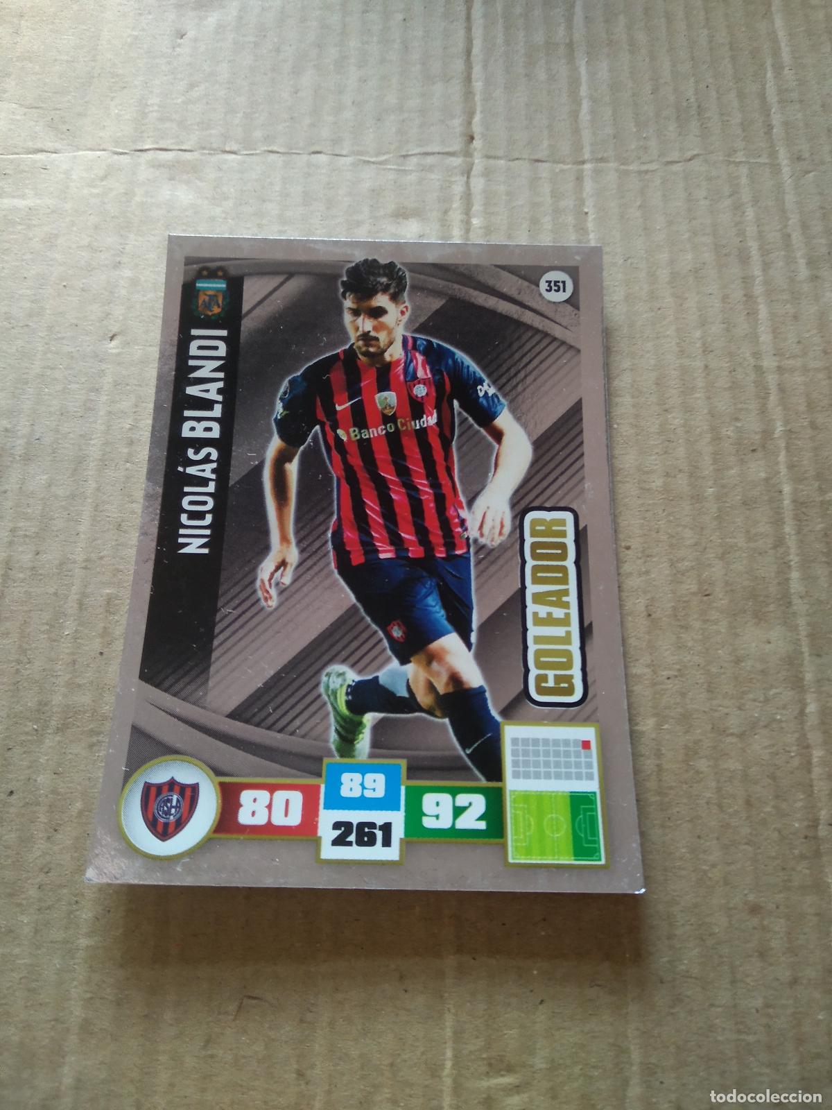 Cromos de F&uacute;tbol: 351 NICOLAS BLANDI SAN LORENZO CROMO FUTBOL ARGENTINO PANINI LIGA ARGENTINA 2017 ADRENALYN