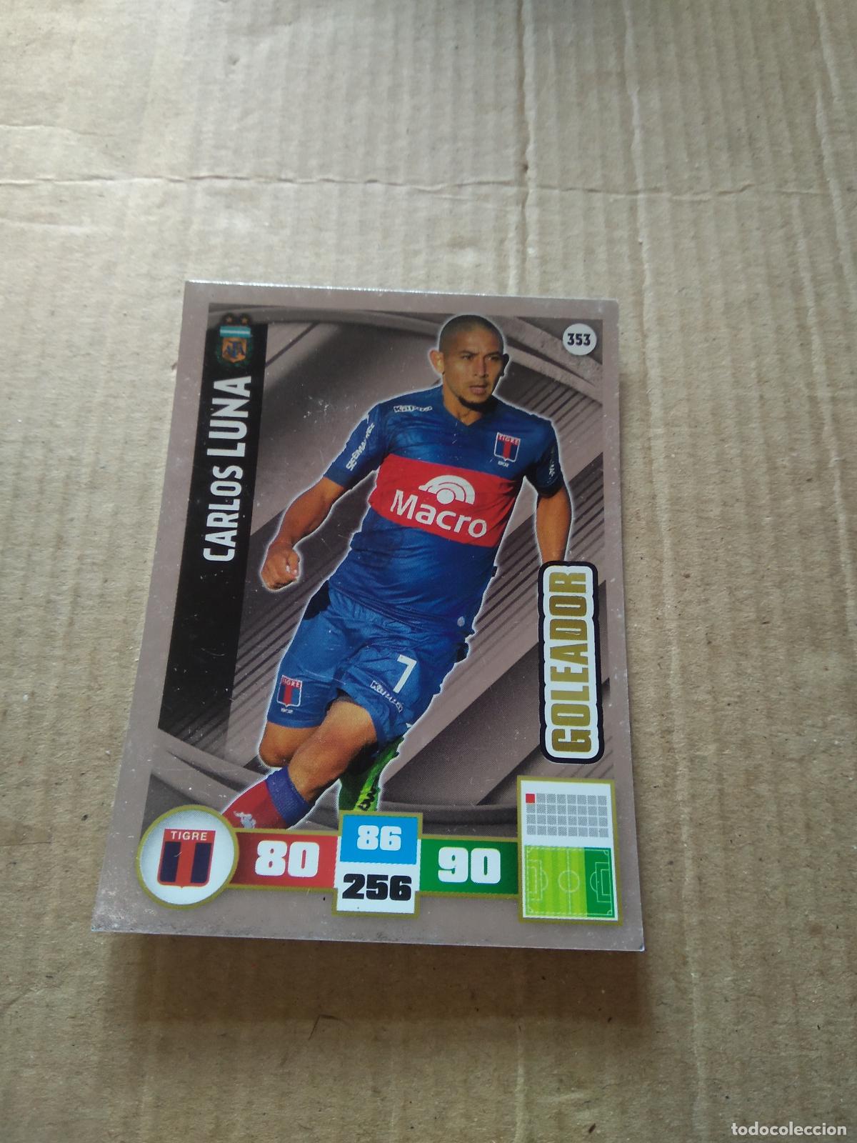 Cromos de F&uacute;tbol: 353 CARLOS LUNA TIGRE CROMO FUTBOL ARGENTINO PANINI LIGA ARGENTINA 2017 ADRENALYN
