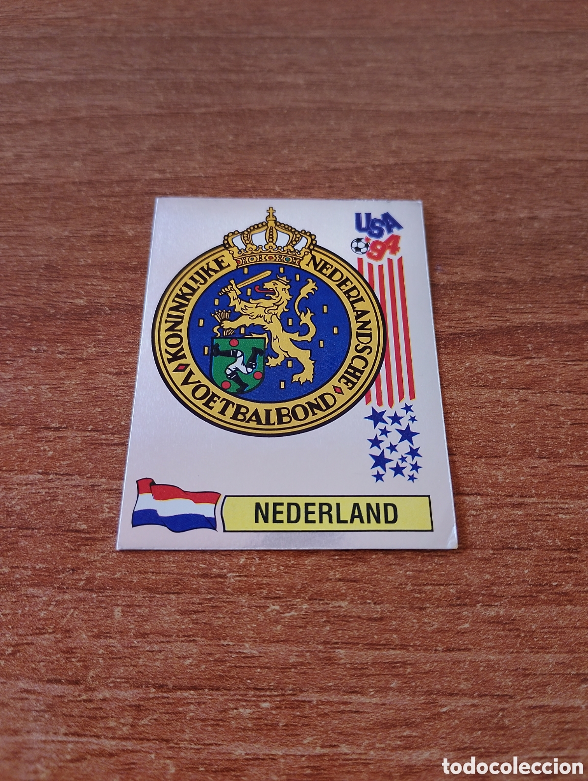 Cromos de f&uacute;tbol: N&deg;420 Escudo Nederland (Holanda) Mundial USA 94 PANINI. Nunca pegado