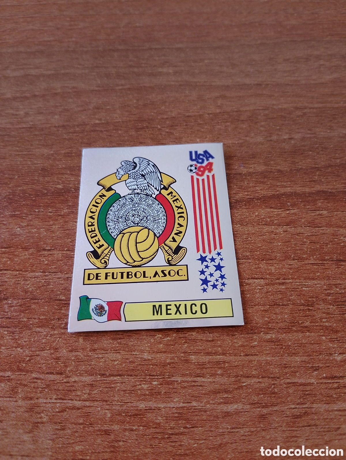 Cromos de f&uacute;tbol: N&deg;363 Escudo M&eacute;xico Mundial USA 94 PANINI. Nunca pegado