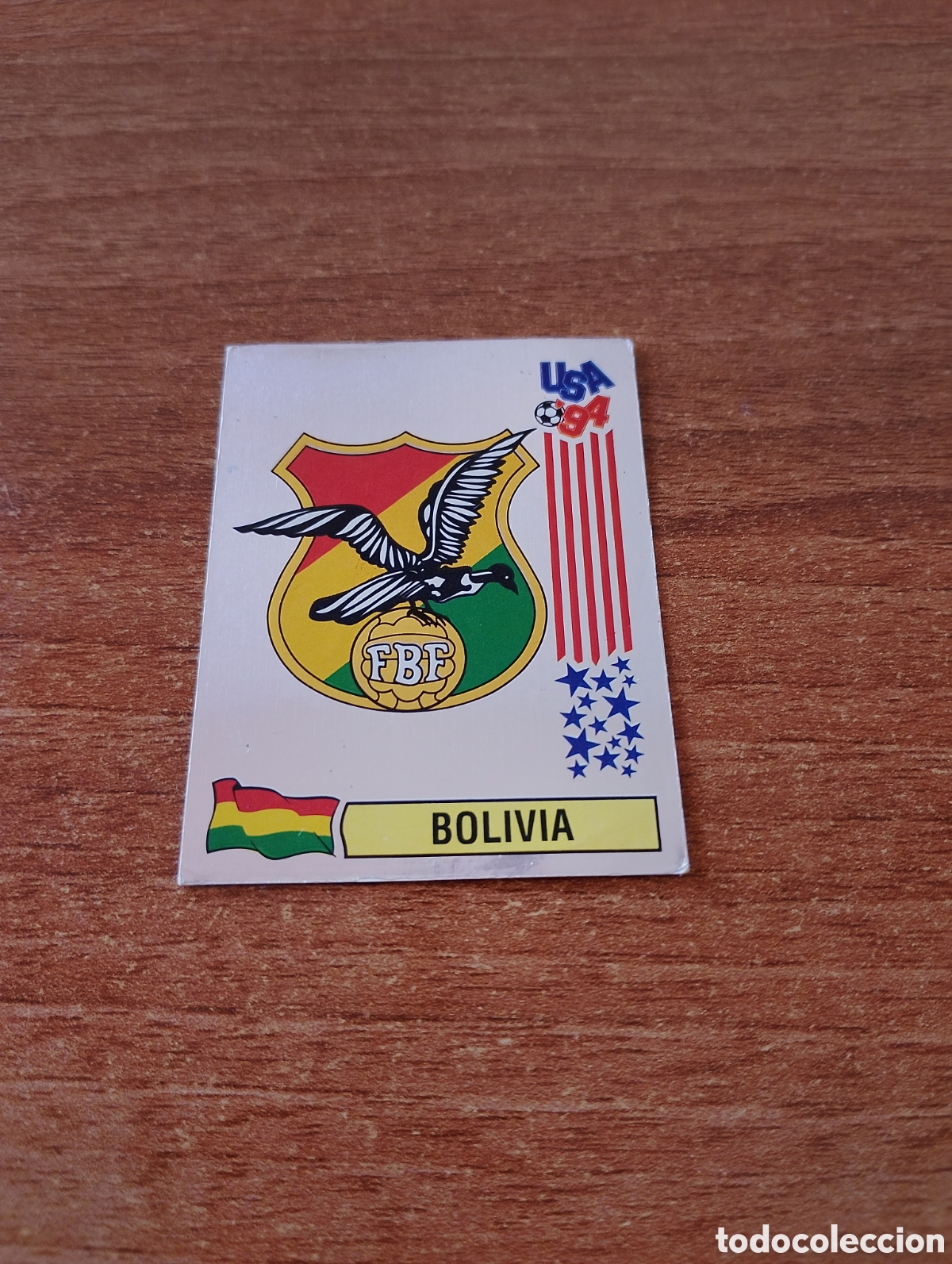Figurine di Calcio: N&deg;225 Escudo Bolivia Mundial USA 94 PANINI. Nunca pegado