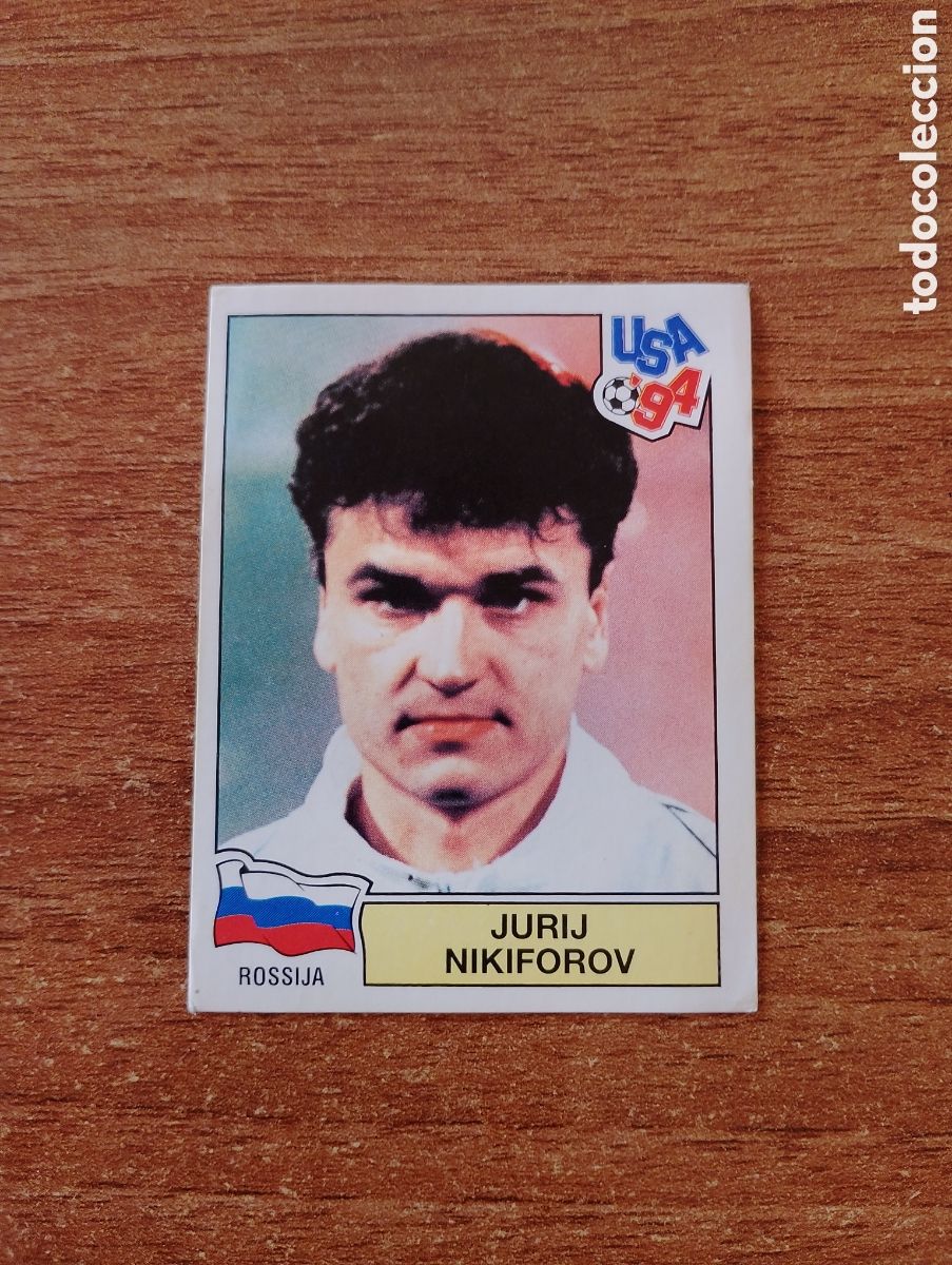 Fu&szlig;ball-Sticker: N&deg;116 Jurij Nikiforov (Rusia) Mundial USA 94 PANINI. Nunca pegado