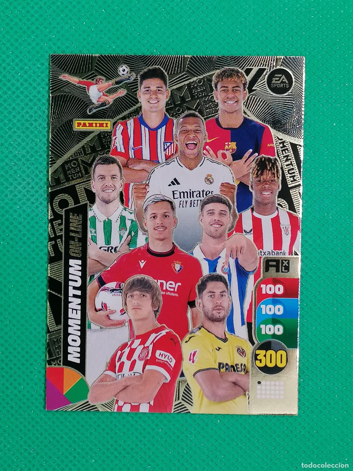 Cromos de F&uacute;tbol: MOMENTUM ON LINE ON-LINE ONLINE YAMAL MBAPPE NICO ALVAREZ ⚽ PANINI ADRENALYN XL 2024 2025 24 25 ⚽