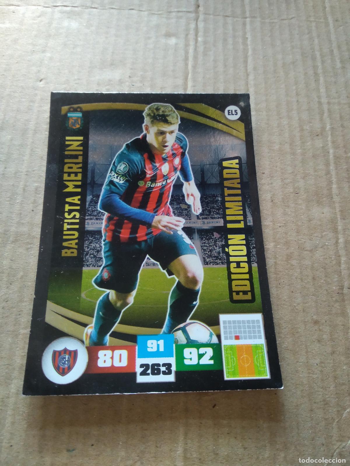 Figurine di Calcio: EL5 BAUTISTA MERLINI EDICION LIMITADA CROMO FUTBOL ARGENTINO PANINI LIGA ARGENTINA 2017 ADRENALYN