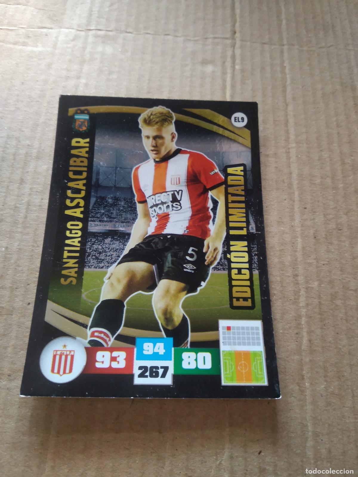 Figurine di Calcio: EL9 SANTIAGO ASCACIBAR EDICION LIMITADA CROMO FUTBOL ARGENTINO PANINI LIGA ARGENTINA 2017 ADRENALYN