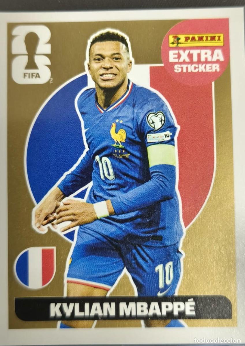Cartes &agrave; collectionner de Football: cromo extra sticker kylian mbappe fifa world cup 2026 oro
