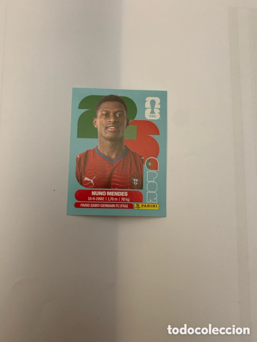 Fu&szlig;ball-Sticker: Cromo panini Nuno Mendes (Portugal)