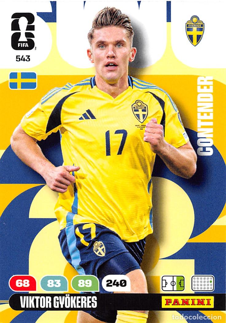 Fu&szlig;ball-Sticker: PANINI ADRENALYN FIFA WORLD CUP MUNDIAL 2026 #543 VIKTOR GYOKERES (SUECIA) BASE CONTENDER