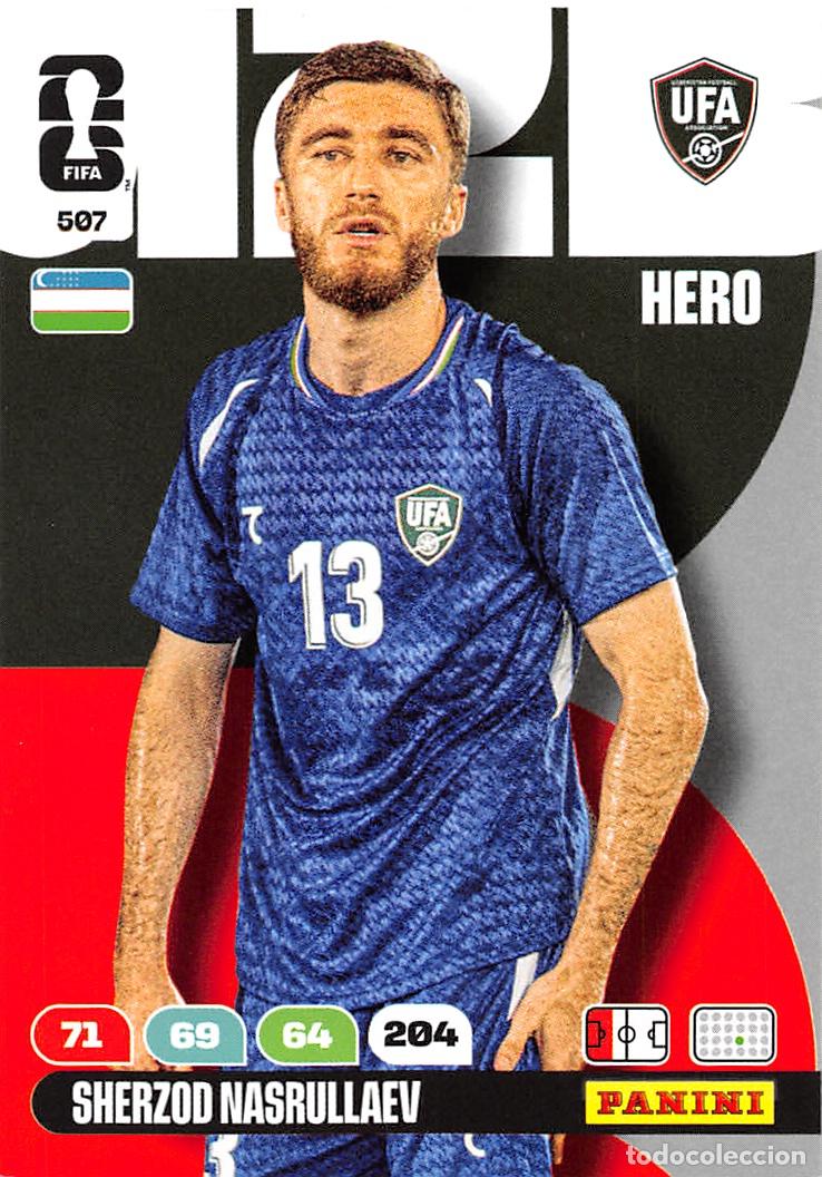 Fu&szlig;ball-Sticker: PANINI ADRENALYN FIFA WORLD CUP MUNDIAL 2026 #507 NASRULLAEV (UZBEKISTAN) BASE HERO