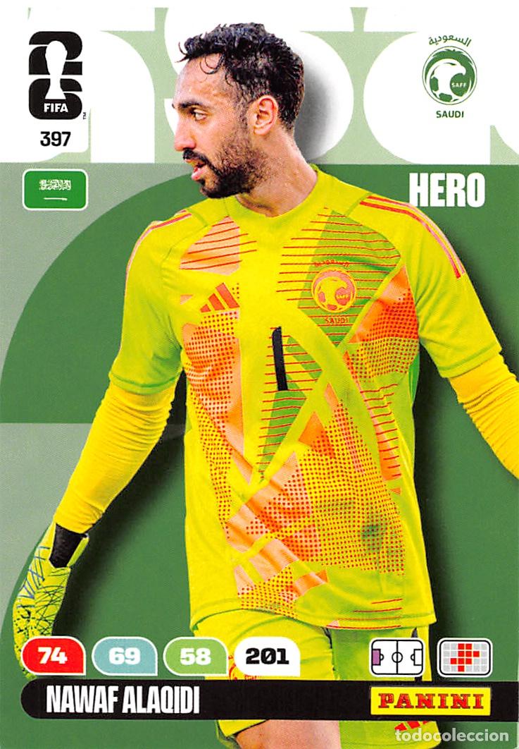 Fu&szlig;ball-Sticker: PANINI ADRENALYN FIFA WORLD CUP MUNDIAL 2026 #397 NAWAF ALAQIDI (ARABIA SAUDI) BASE HERO