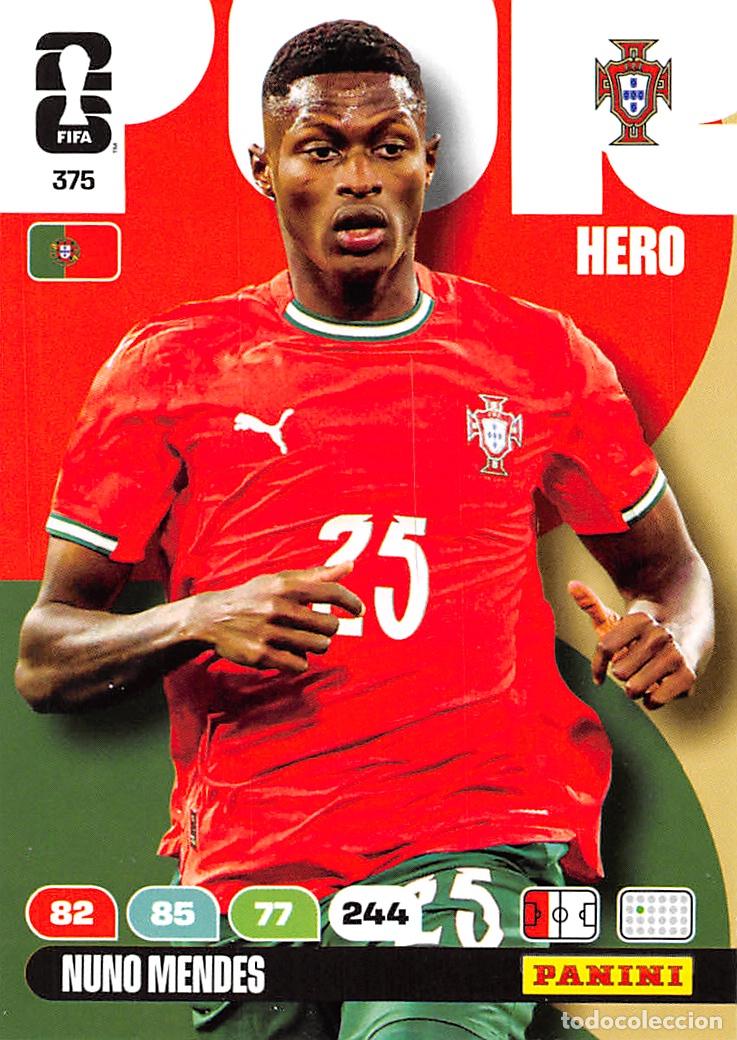 Fu&szlig;ball-Sticker: PANINI ADRENALYN FIFA WORLD CUP MUNDIAL 2026 #375 NUNO MENDES (PORTUGAL) BASE HERO