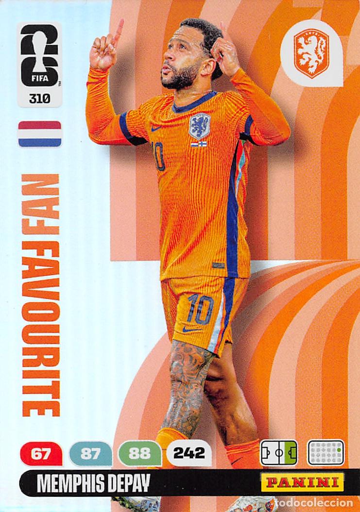 Fu&szlig;ball-Sticker: PANINI ADRENALYN FIFA WORLD CUP MUNDIAL 2026 #310 MEMPHIS DEPAY (PAISES BAJOS) FAN FAVOURITE