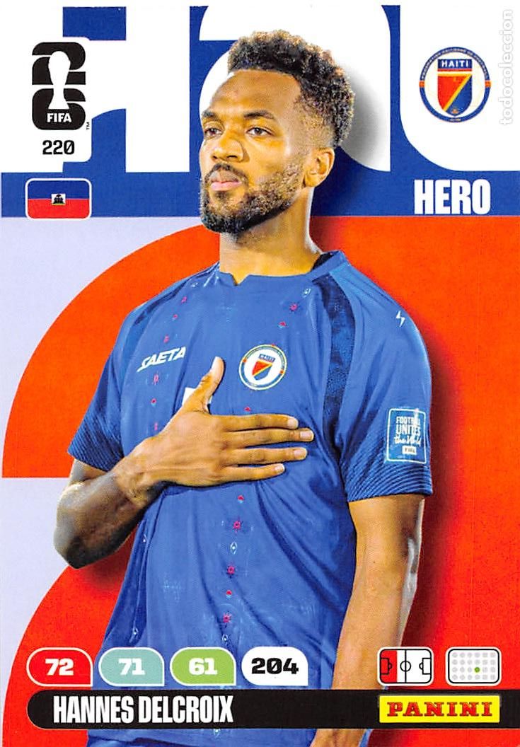 Football Stickers: PANINI ADRENALYN FIFA WORLD CUP MUNDIAL 2026 #220 HANNES DELCROIX (HAITI) BASE HERO