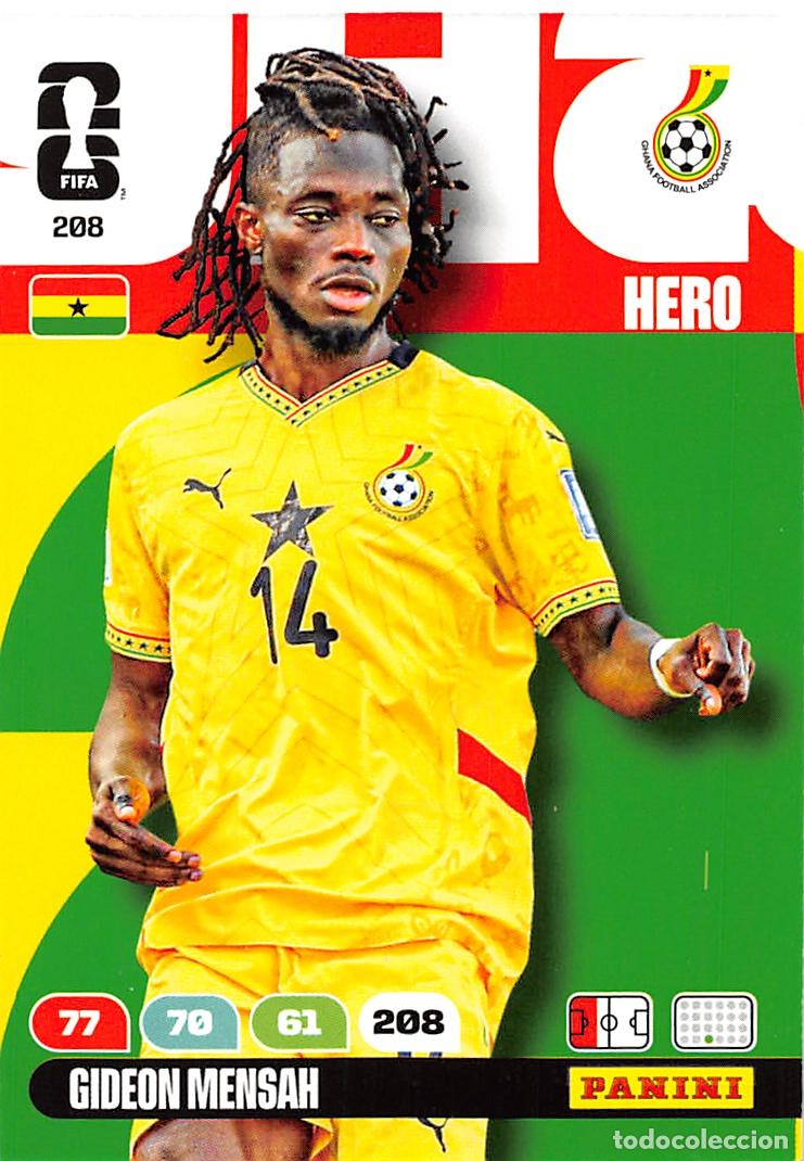 Football Stickers: PANINI ADRENALYN FIFA WORLD CUP MUNDIAL 2026 #208 GIDEON MENSAH (GHANA) BASE HERO