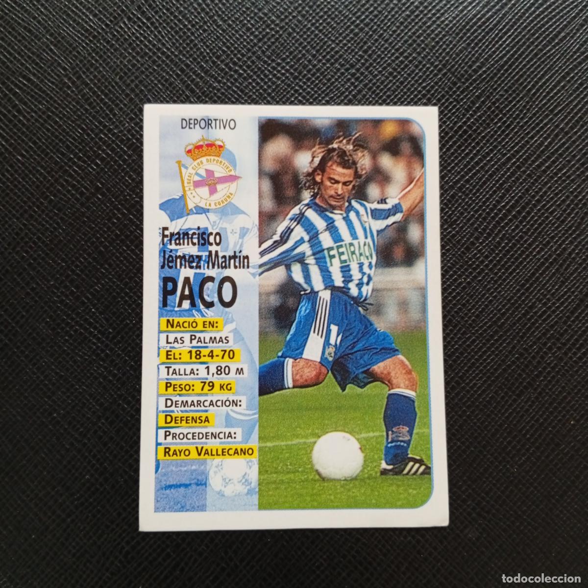 Football Stickers: 222 PACO DEPORTIVO CORU&Ntilde;A PANINI 1998 1999 CROMO FUTBOL LIGA 98 99 - SIN PEGAR - A67 PG442
