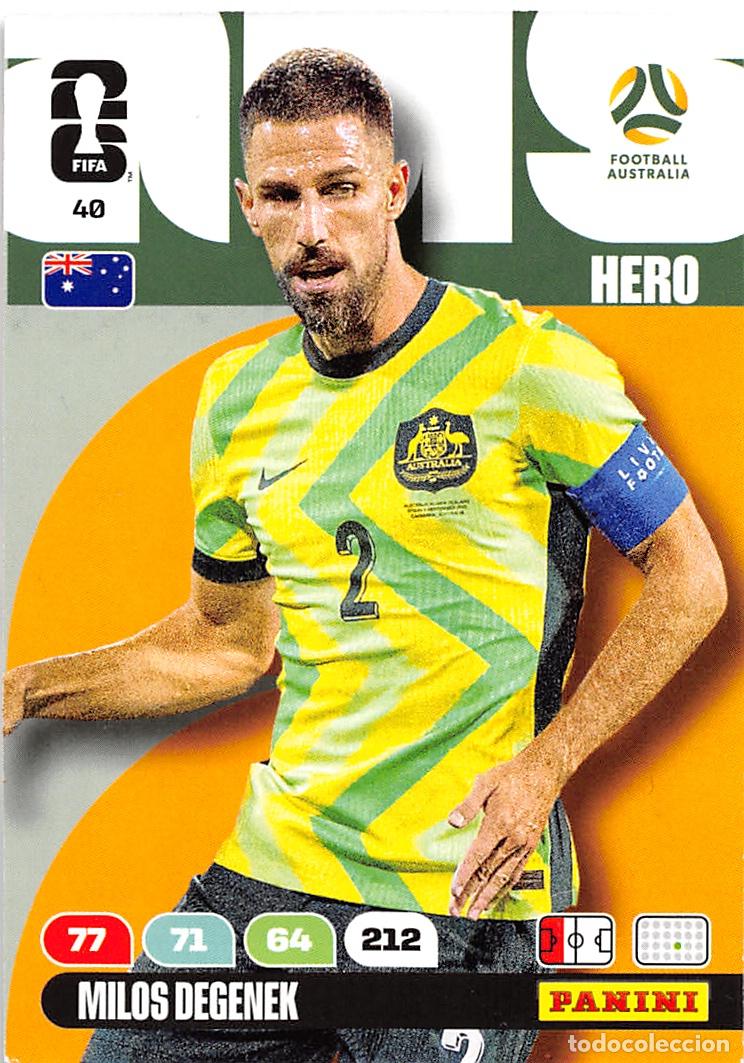 Cromos de Futebol: PANINI ADRENALYN FIFA WORLD CUP MUNDIAL 2026 #40 MILOS DEGENEK (AUSTRALIA) BASE HERO