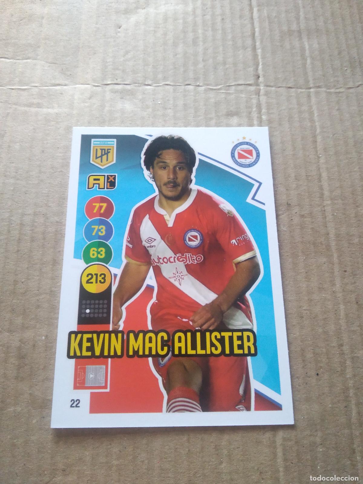 Fu&szlig;ball-Sticker: 22 KEVIN MAC ALLISTER ARGENTINOS JUNIORS CROMO FUTBOL ARGENTINO PANINI LIGA ARGENTINA 2021 ADRENALYN
