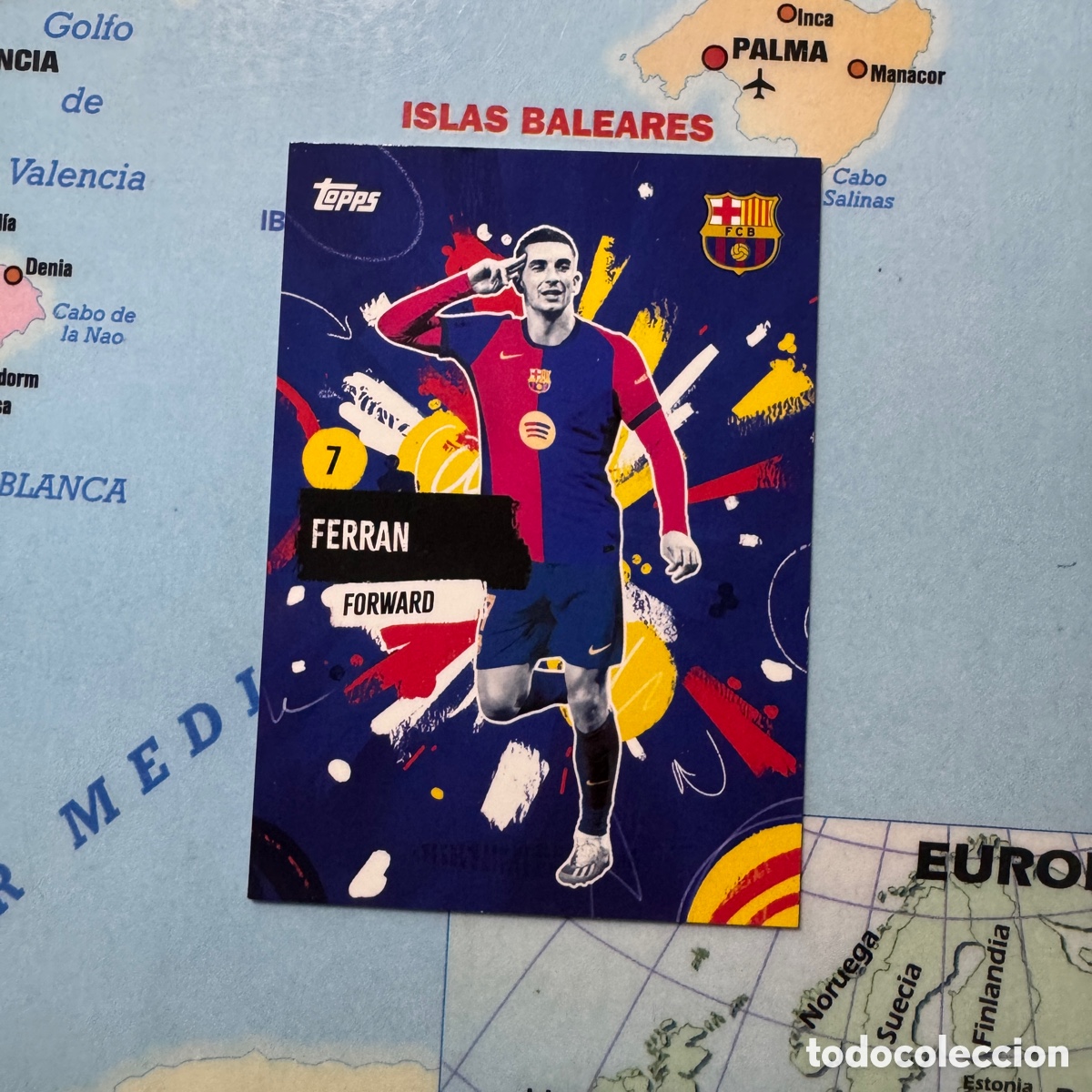 Cromos de Futebol: Ferran torres n&uacute;mero 30 barca rumba Set Topps Barcelona 24-25 2024-2025