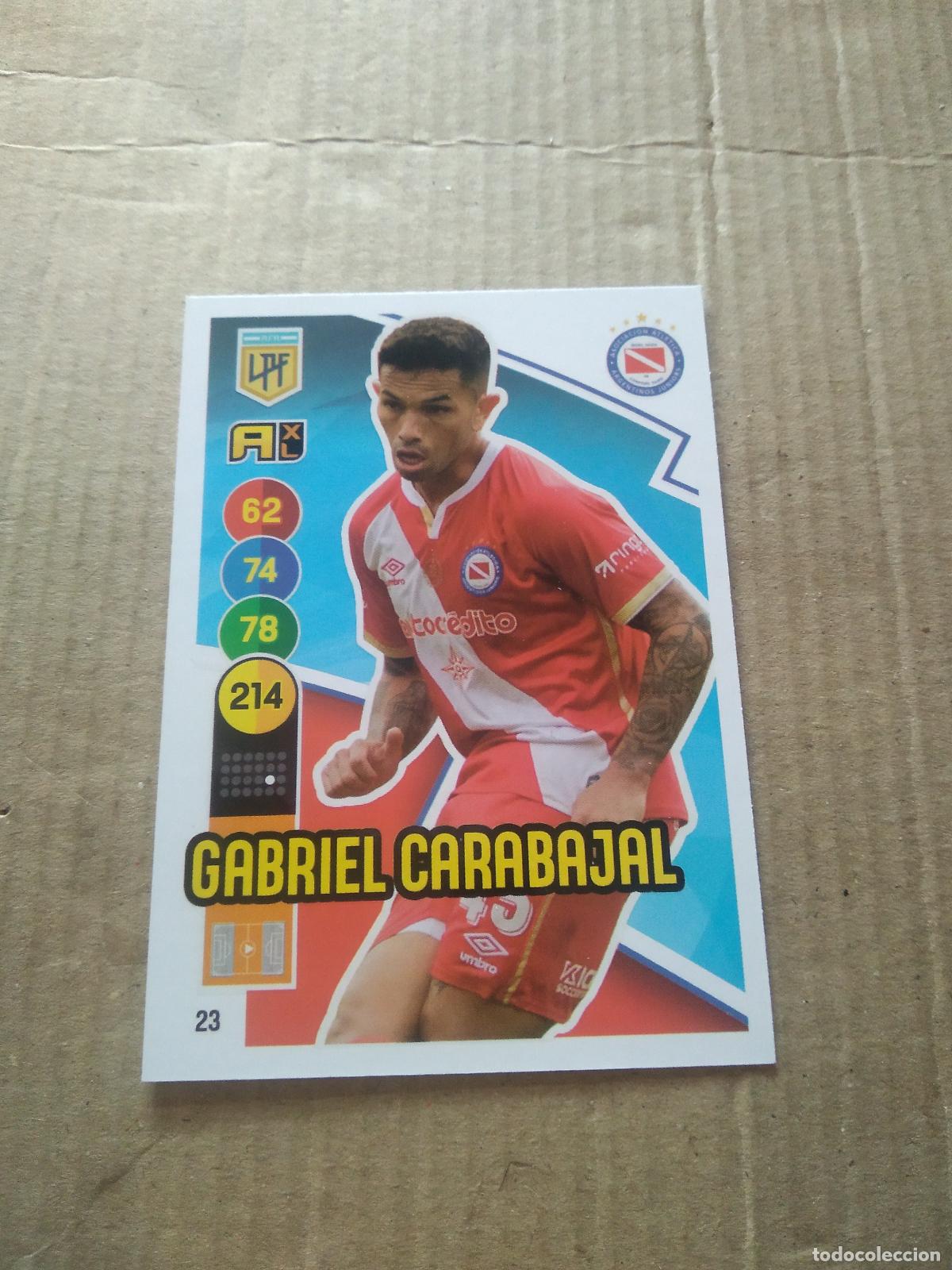 Fu&szlig;ball-Sticker: 23 GABRIEL CARABAJAL ARGENTINOS JUNIORS CROMO FUTBOL ARGENTINO PANINI LIGA ARGENTINA 2021 ADRENALYN