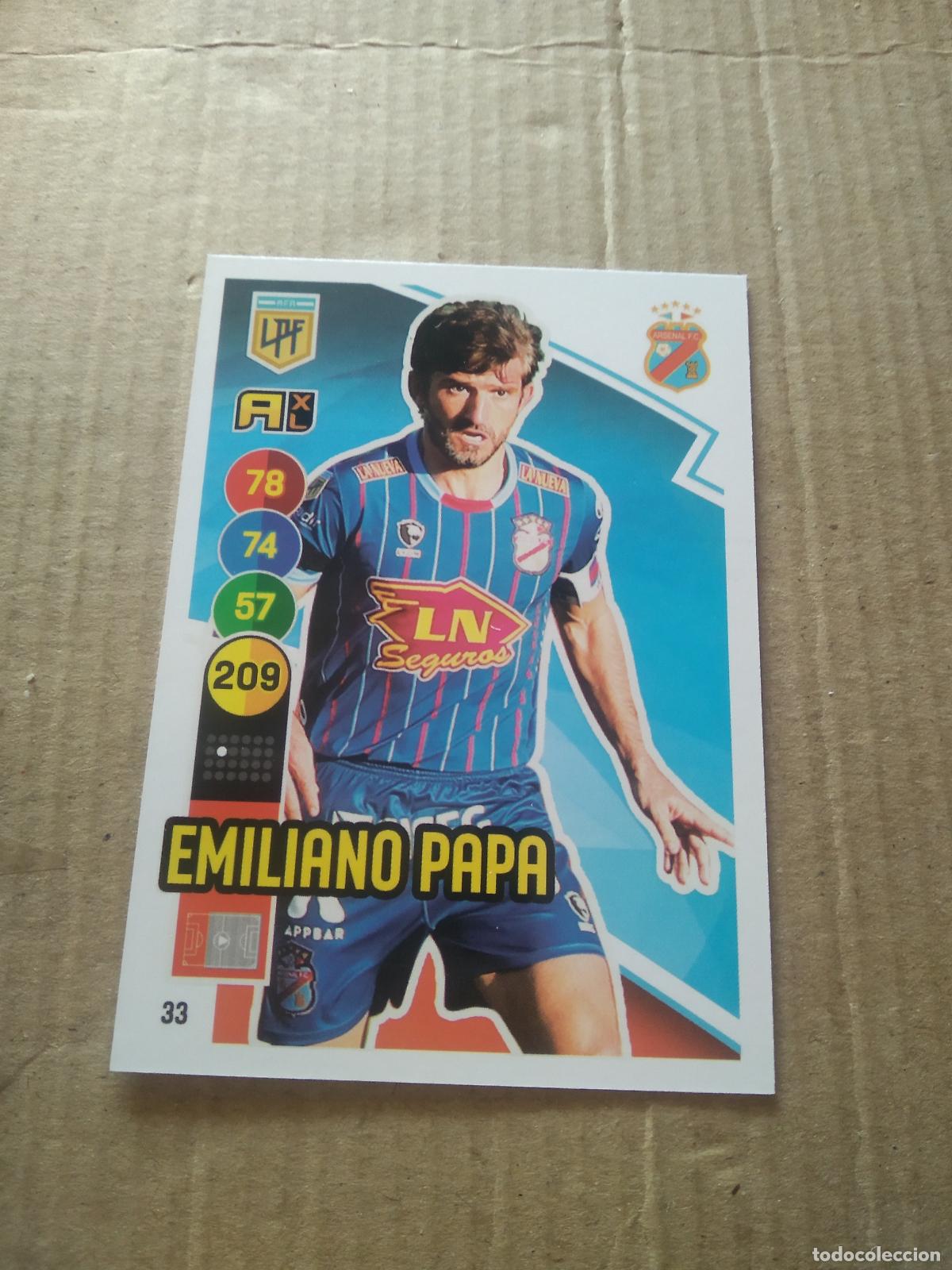 Fu&szlig;ball-Sticker: 33 EMILIANO PAPA ARSENAL CROMO FUTBOL ARGENTINO PANINI LIGA ARGENTINA 2021 ADRENALYN