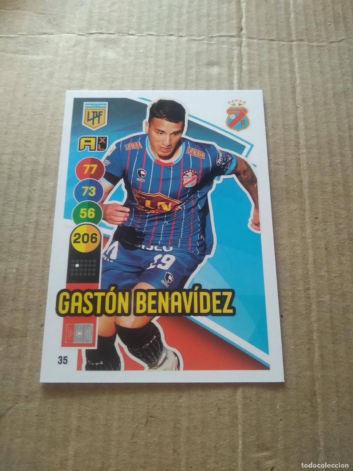 Cartes &agrave; collectionner de Football: 35 GASTON BENAVIDEZ ARSENAL CROMO FUTBOL ARGENTINO PANINI LIGA ARGENTINA 2021 ADRENALYN