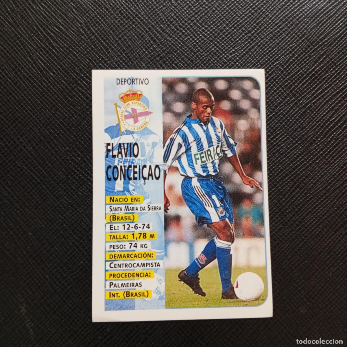Cartes &agrave; collectionner de Football: 229 FLAVIO CEONCEICAO DEPORTIVO CORU&Ntilde;A PANINI 1998 1999 CROMO FUTBOL 98 99 - SIN PEGAR - A67 PG469