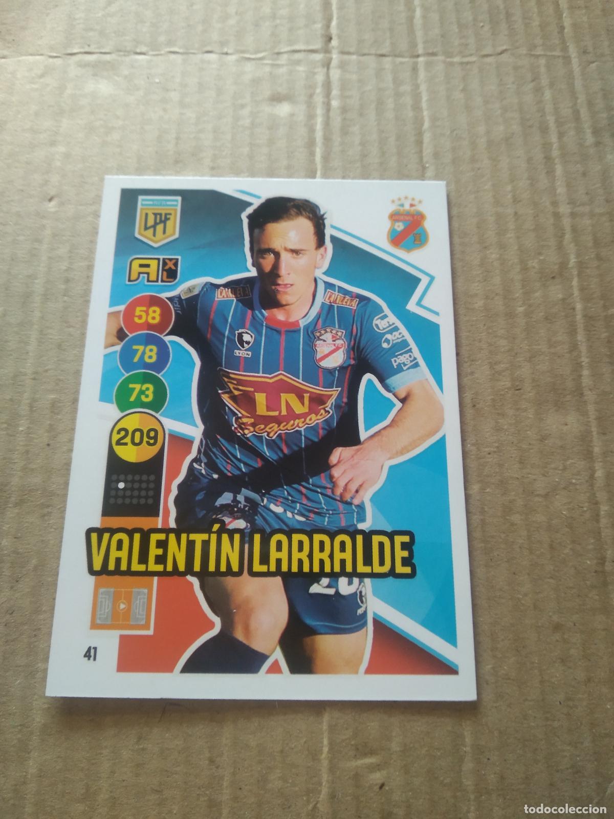 Cartes &agrave; collectionner de Football: 41 VALENTIN LARRALDE ARSENAL CROMO FUTBOL ARGENTINO PANINI LIGA ARGENTINA 2021 ADRENALYN