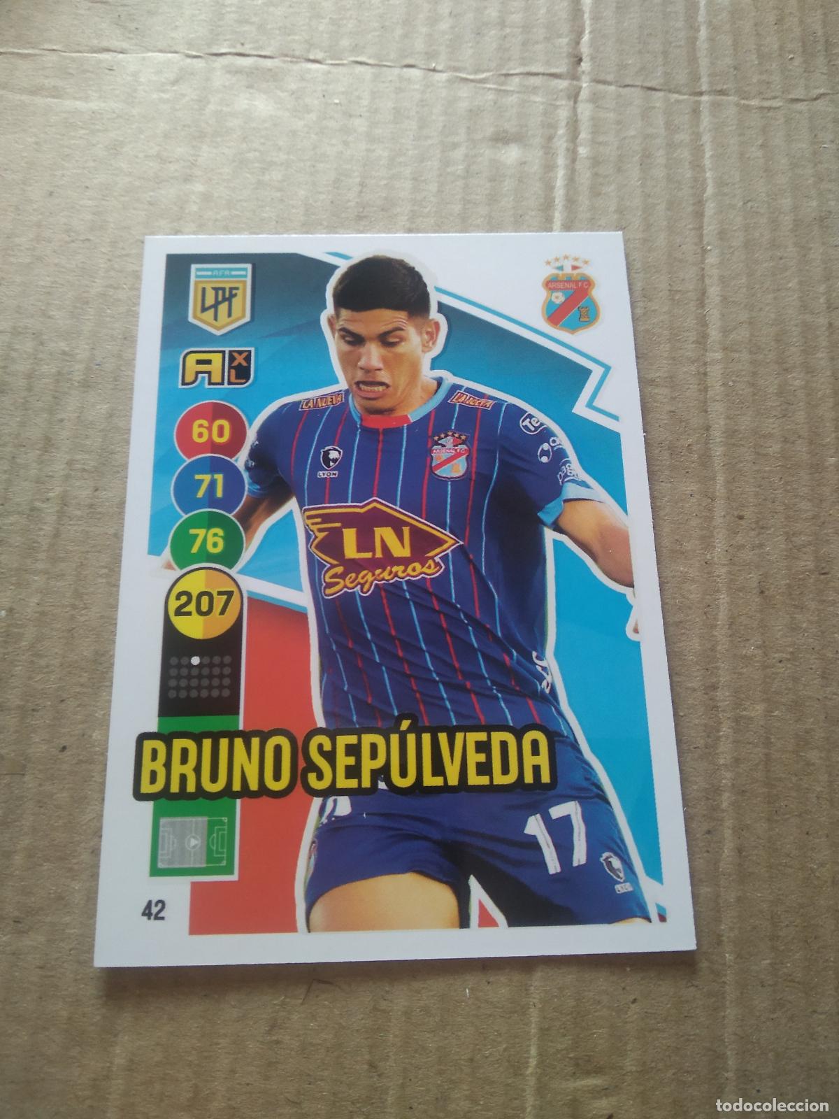 Cartes &agrave; collectionner de Football: 42 BRUNO SEPULVEDA ARSENAL CROMO FUTBOL ARGENTINO PANINI LIGA ARGENTINA 2021 ADRENALYN