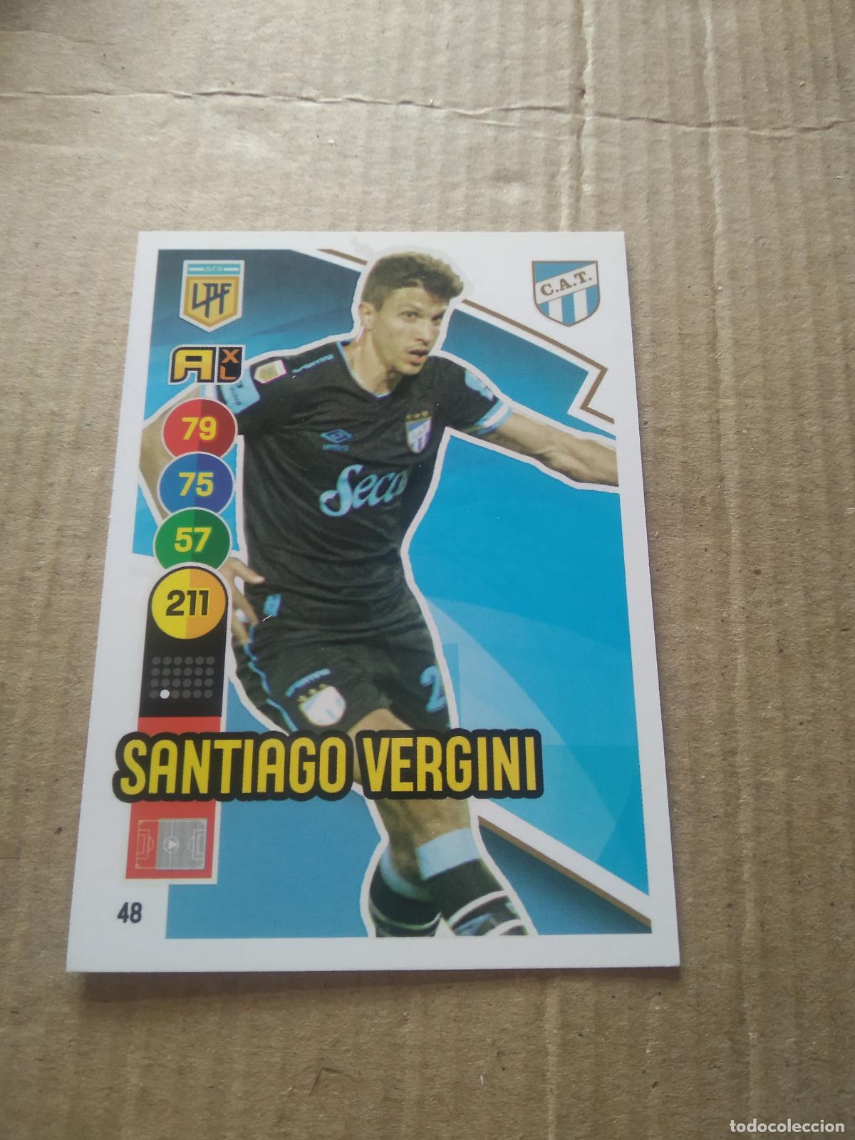Cartes &agrave; collectionner de Football: 48 SANTIAGO VERGINI ATLETICO TUCUMAN CROMO FUTBOL ARGENTINO PANINI LIGA ARGENTINA 2021 ADRENALYN