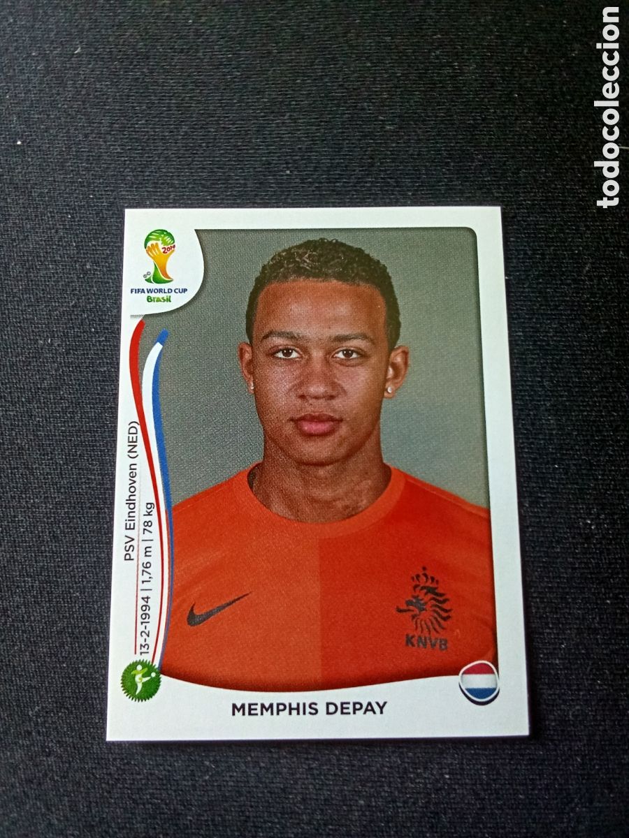 Cartes &agrave; collectionner de Football: MEMPHIS DEPAY HOLANDA N&ordm; 141 CROMO PANINI MUNDIAL BRASIL 2014