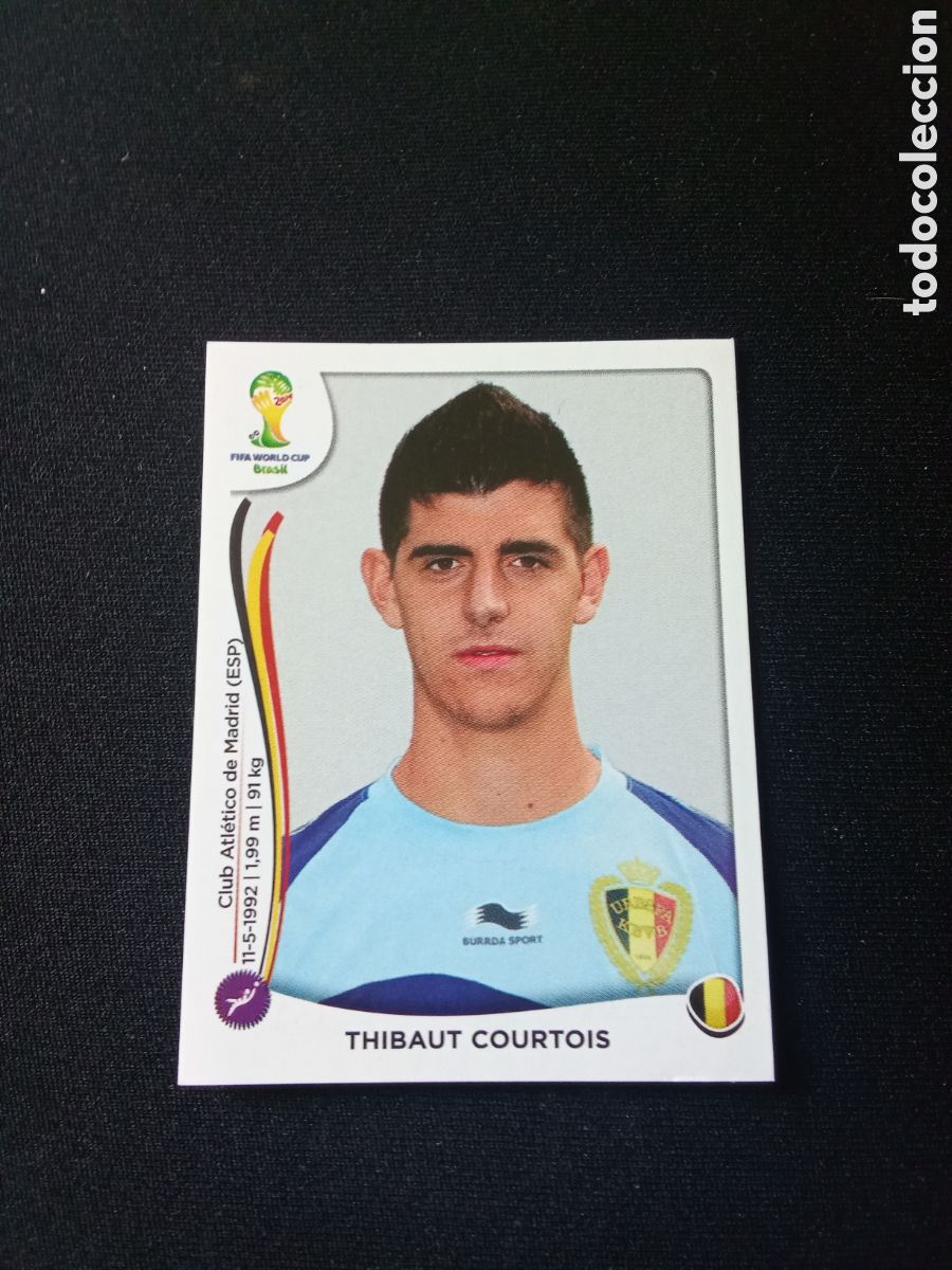 Cartes &agrave; collectionner de Football: COURTOIS 566 BELGICA PANINI MUNDIAL BRASIL 2014 NUNCA PEGADO