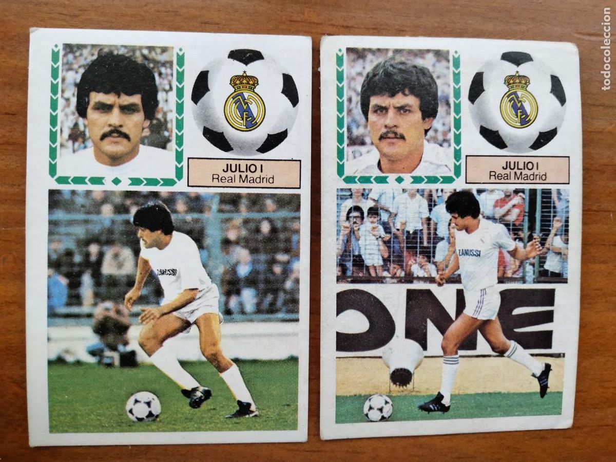 Cartes &agrave; collectionner de Football: 2 versiones Julio I fichaje n 4 Real Madrid cromo &aacute;lbum liga Este 83 84