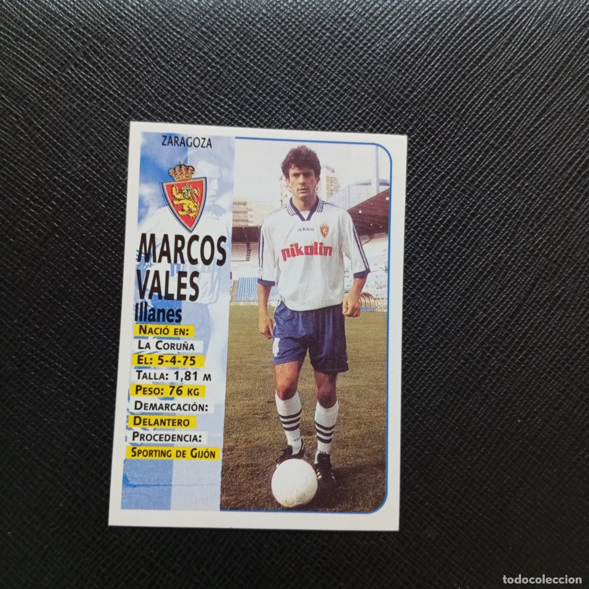 Cartes &agrave; collectionner de Football: 244 MARCOS VALES ZARAGOZA PANINI 1998 1999 CROMO FUTBOL 98 99 - SIN PEGAR - A67 PG487