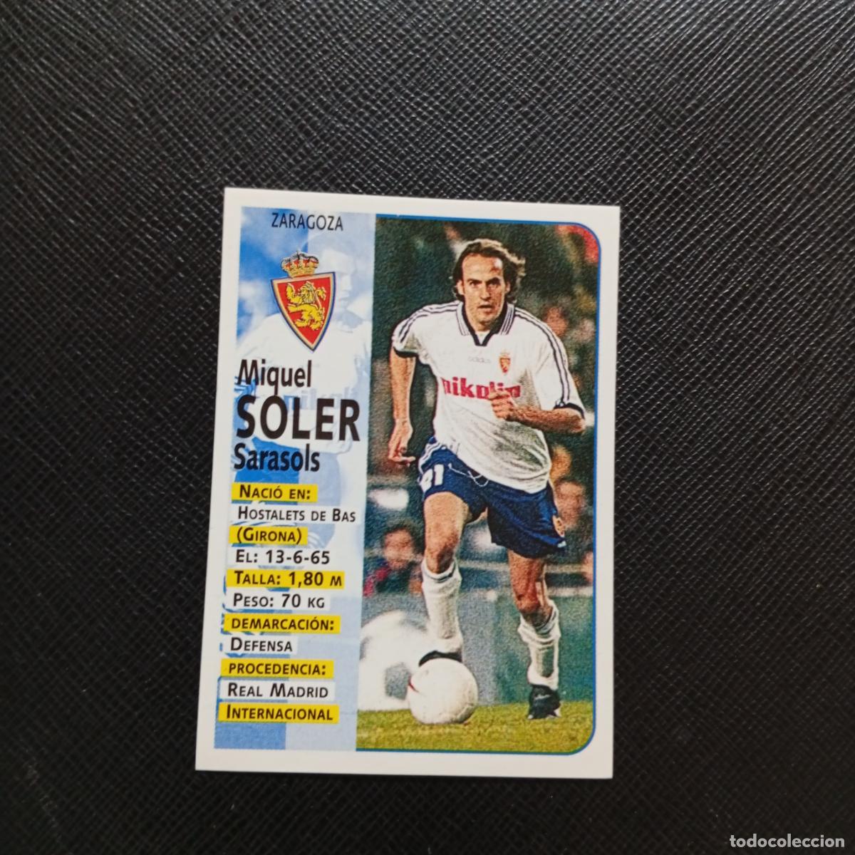 Fu&szlig;ball-Sticker: 244 SOLER ZARAGOZA PANINI 1998 1999 CROMO FUTBOL 98 99 - SIN PEGAR - A67 PG487