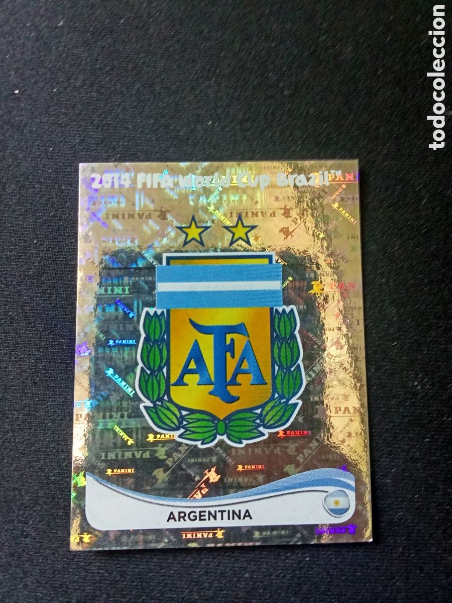 Fu&szlig;ball-Sticker: 412 ESCUDO ARGENTINA MUNDIAL 2014 BRASIL PANINI SIN PEGAR