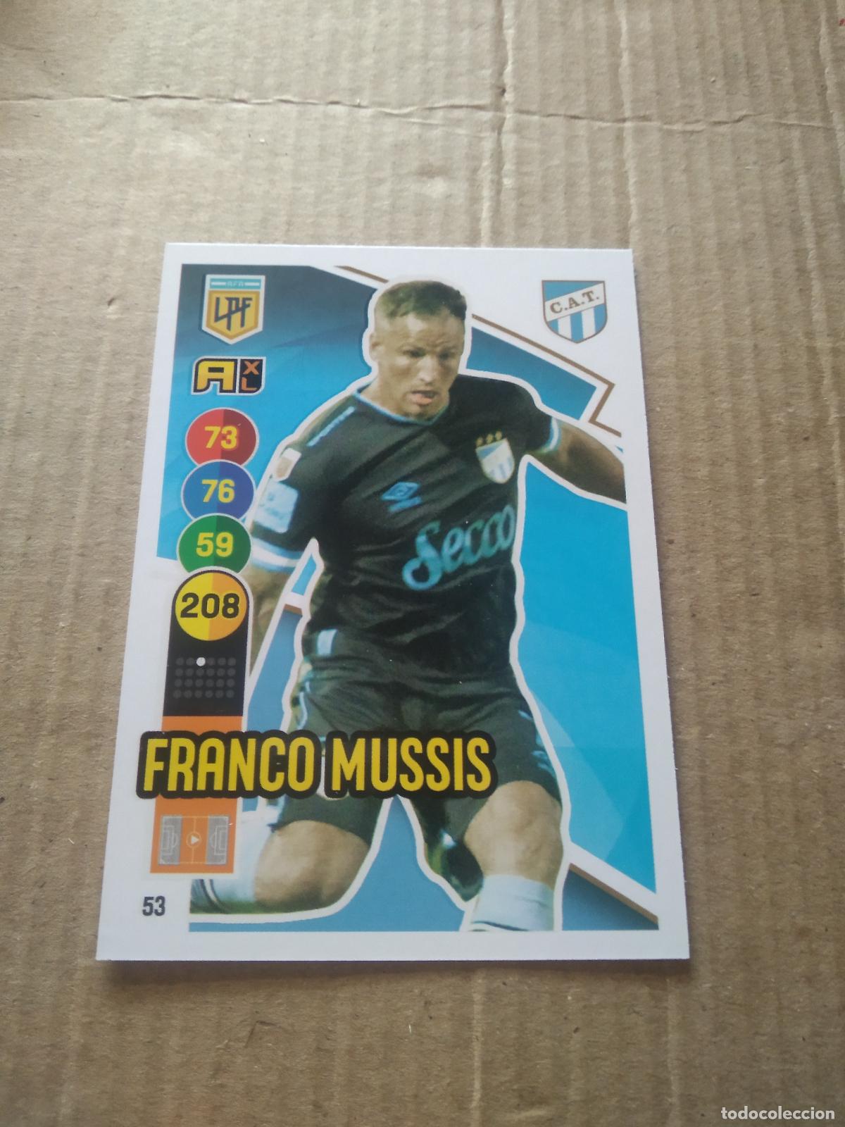 Fu&szlig;ball-Sticker: 53 FRANCO MUSSIS ATLETICO TUCUMAN CROMO FUTBOL ARGENTINO PANINI LIGA ARGENTINA 2021 ADRENALYN
