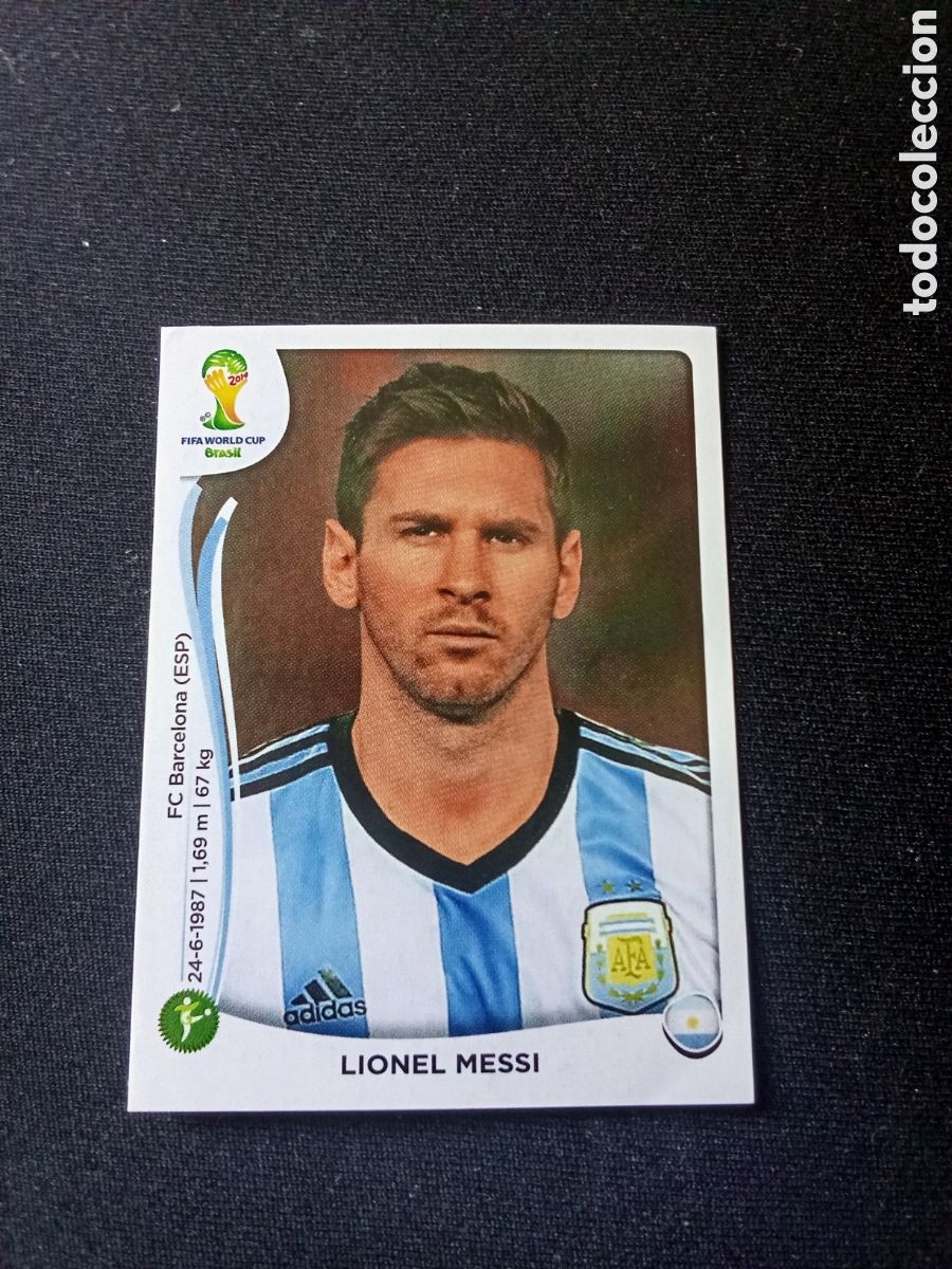 Fu&szlig;ball-Sticker: 430 ARGENTINA MESSI MUNDIAL BRASIL 2014 PANINI NUNCA PEGADO