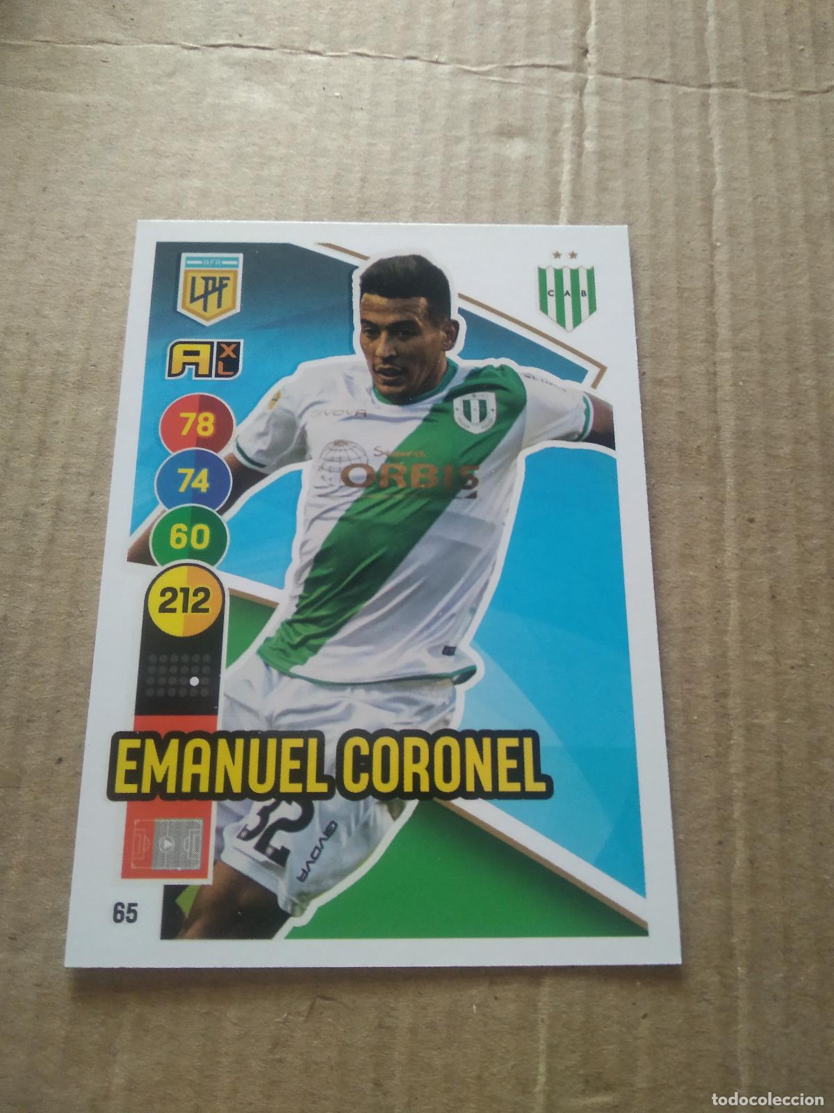 Fu&szlig;ball-Sticker: 65 EMANUEL CORONEL BANFIELD CROMO FUTBOL ARGENTINO PANINI LIGA ARGENTINA 2021 ADRENALYN