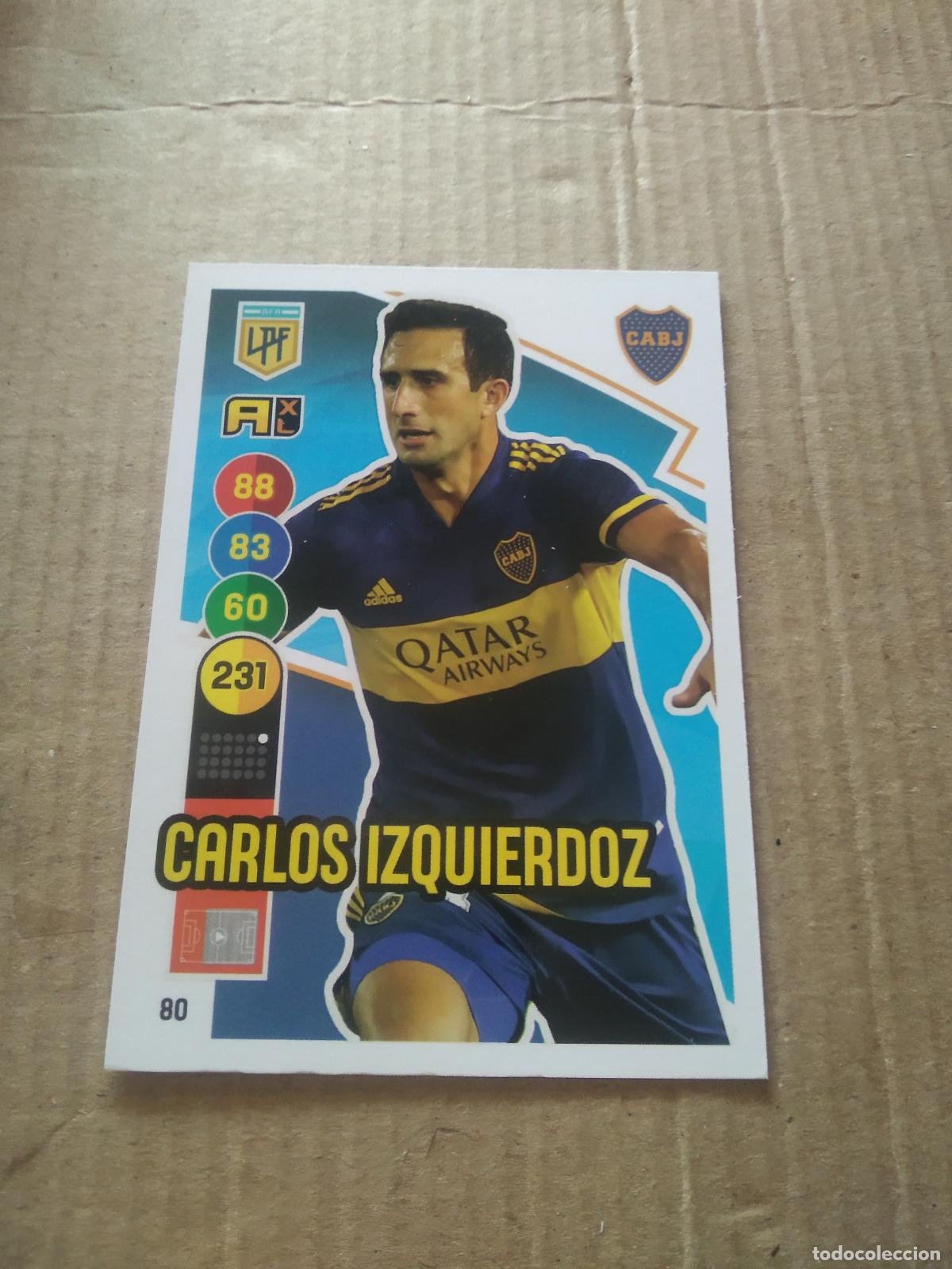 Cromos de Futebol: 80 CARLOS IZQUIERDOZ BOCA JUNIORS CROMO FUTBOL ARGENTINO PANINI LIGA ARGENTINA 2021 ADRENALYN