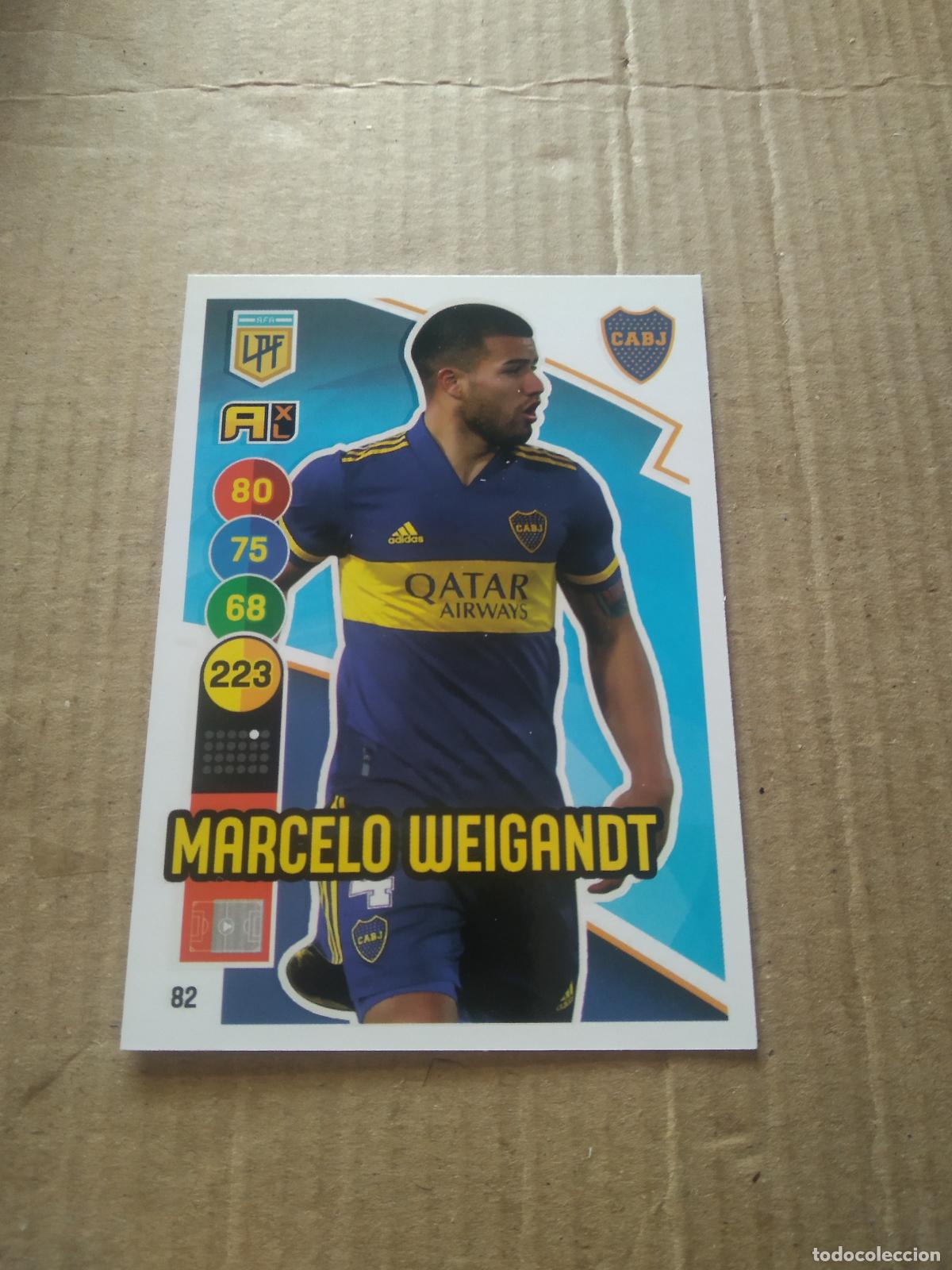 Cromos de Futebol: 82 MARCELO WEIGANDT BOCA JUNIORS CROMO FUTBOL ARGENTINO PANINI LIGA ARGENTINA 2021 ADRENALYN