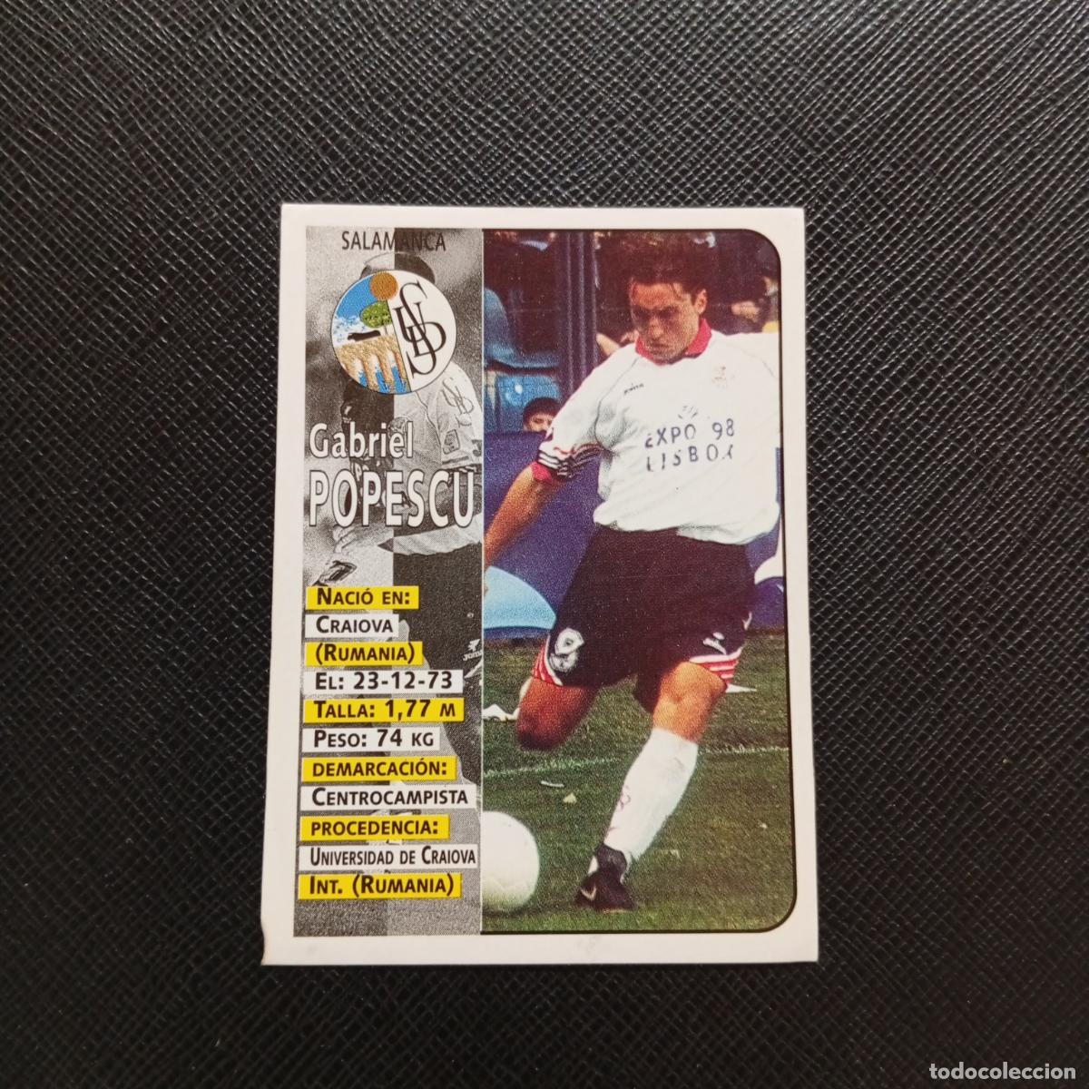 Cromos de Futebol: 265 POPESCU SALAMANCA PANINI 1998 1999 CROMO FUTBOL 98 99 - SIN PEGAR - A67 PG505